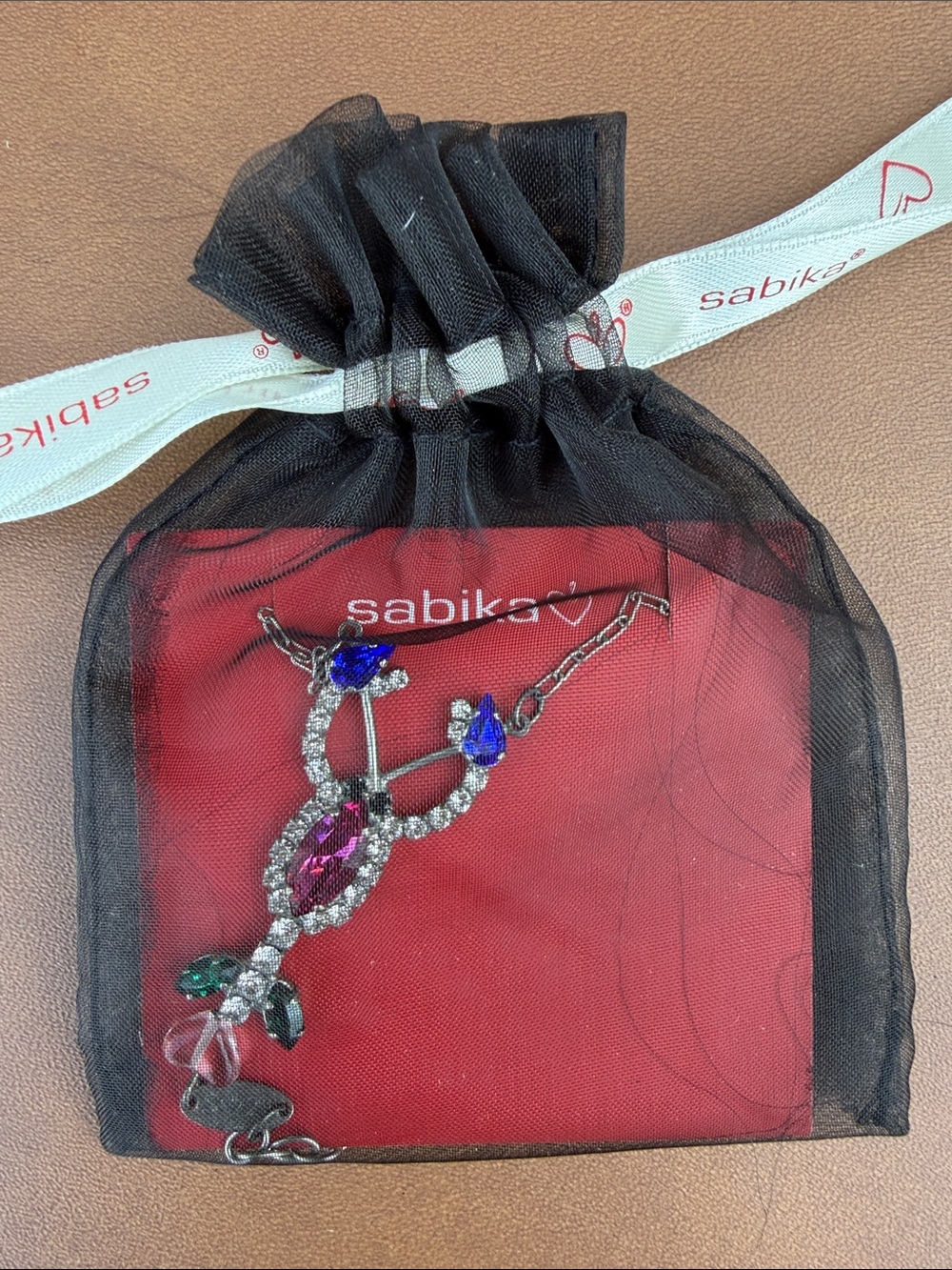 Sabika Multicolor Crystal Necklace with Blue, Purple, Green Stones